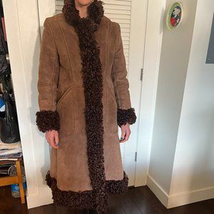 Antartex shearling lambskin maxi coat
